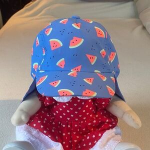 Blue Watermelon Print Sun Hat